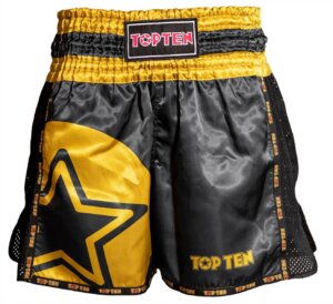 top-ten-kickboxshort-black-gold front
