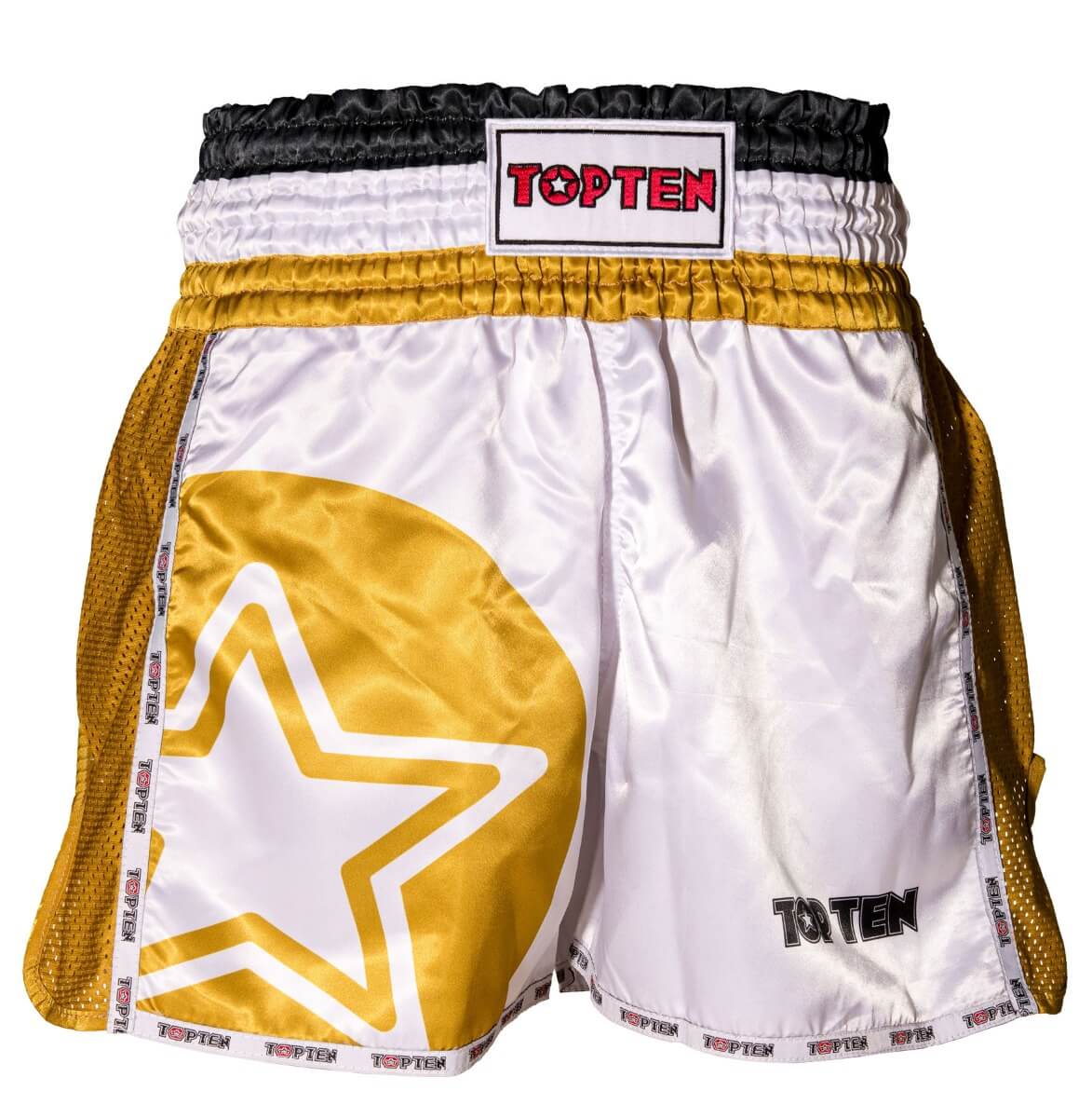 top-ten-kickboxshort-white-gold front